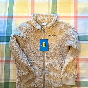 Columbia tan fleece, size 8, for boy or girl